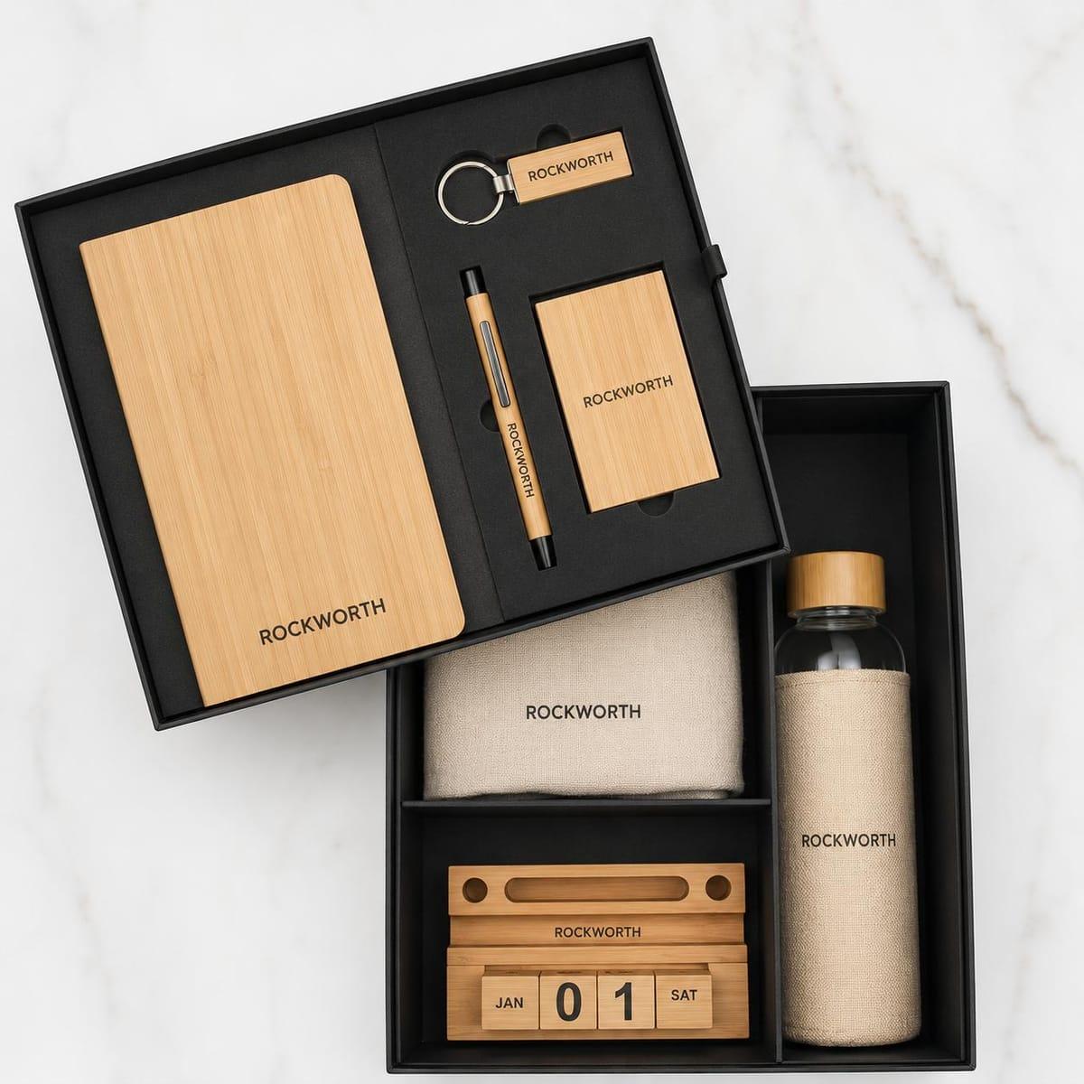 The Bamboo Desk & Bottle Set