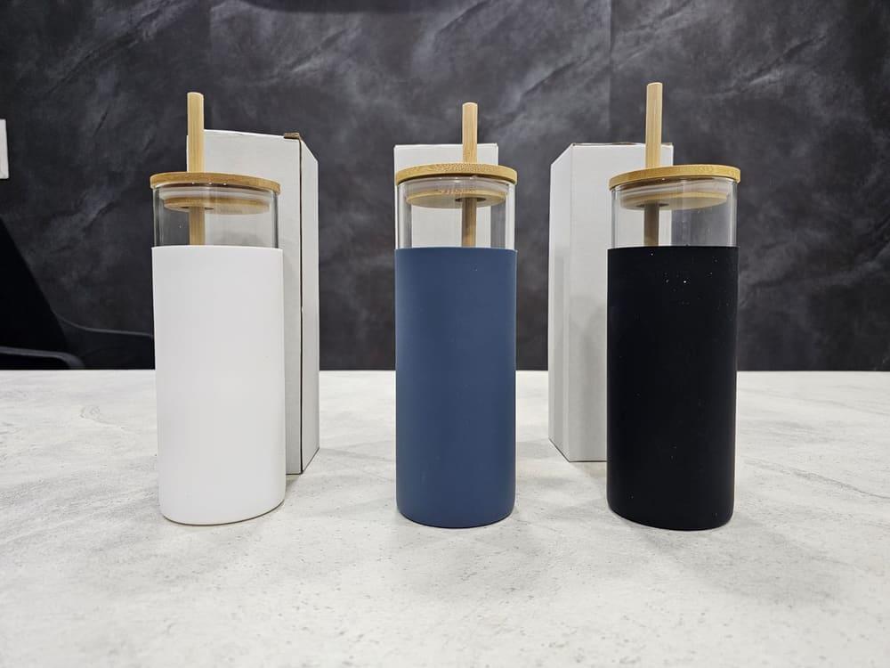 Bamboo, Silicone Sleeve, Glass