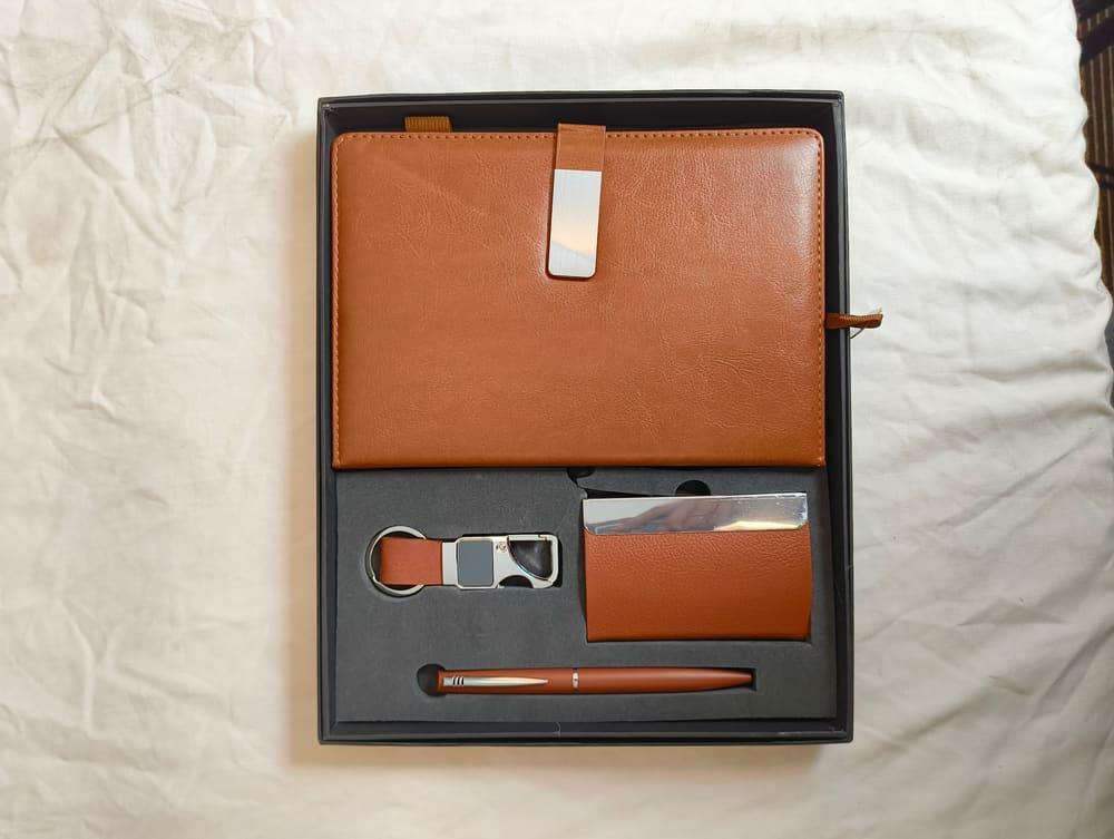 Card Holder, Diary, Pen & Keychain