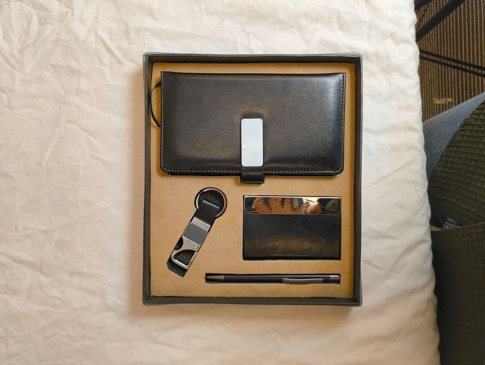 Card Holder, Diary, Pen & Keychain