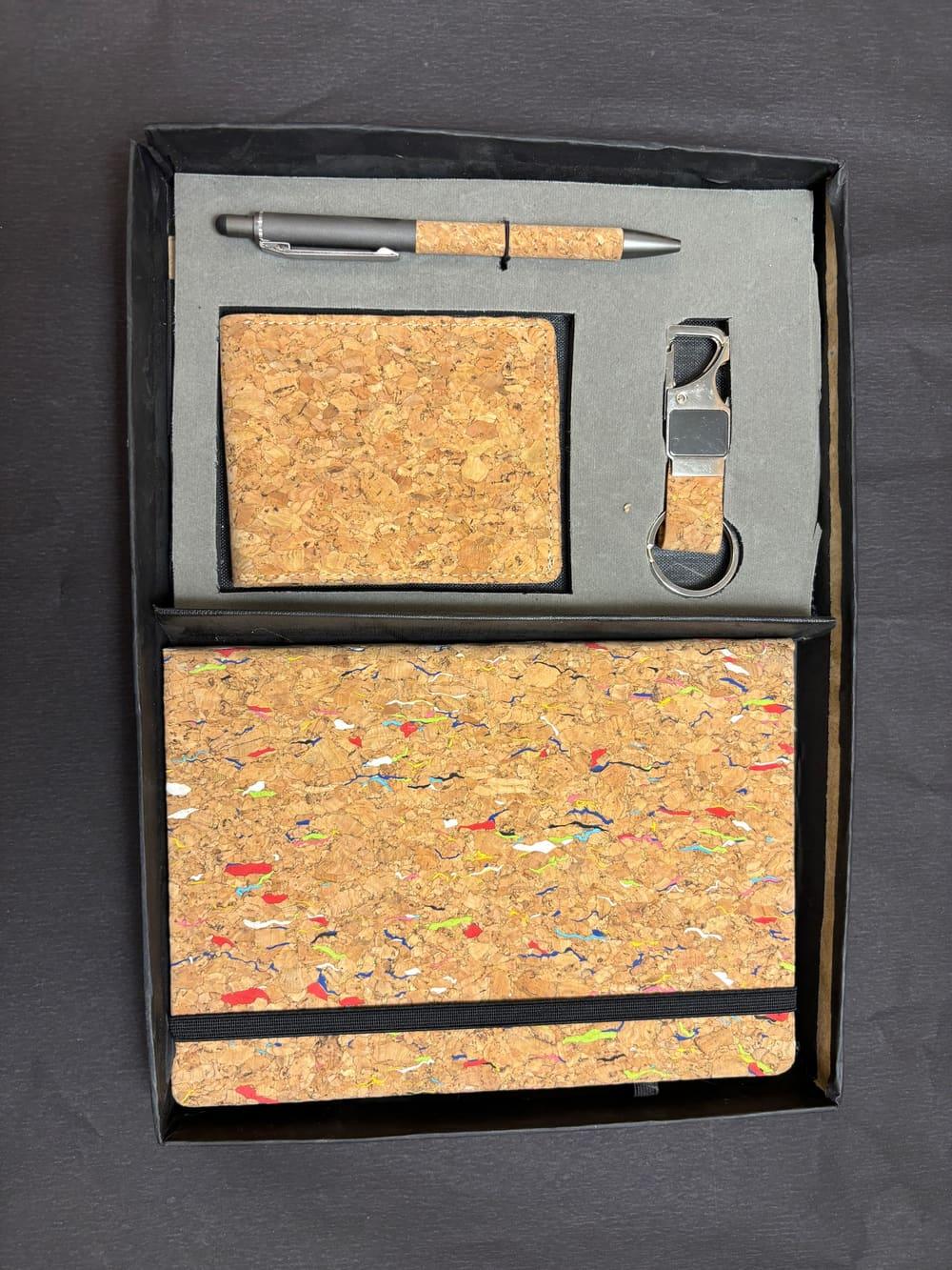 Diary, pen, keychian and wallet