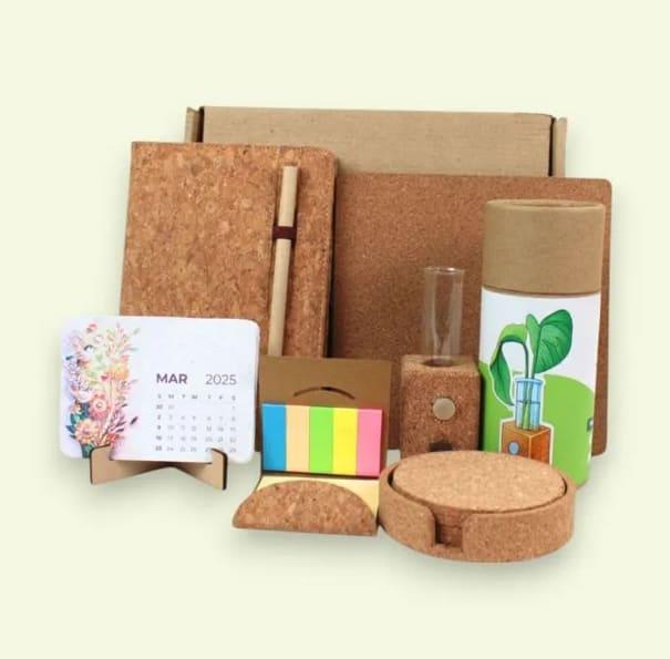 Cork Diary, Cork Coaster, Cork Sticky Note, Plantable Calendar, pen, Mouse pad, Magnetic Planter